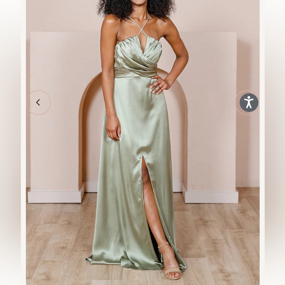 Revelry Nayeli Satin Dress- Copper